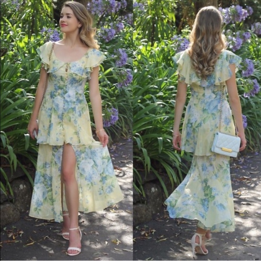 Alice McCall Yellow Floral Off-Shoulder Maxi Dress - Picture 11 of 11